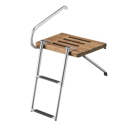 Whitecap Teak Swim Platform with 2-Step Telescoping Ladder 68900